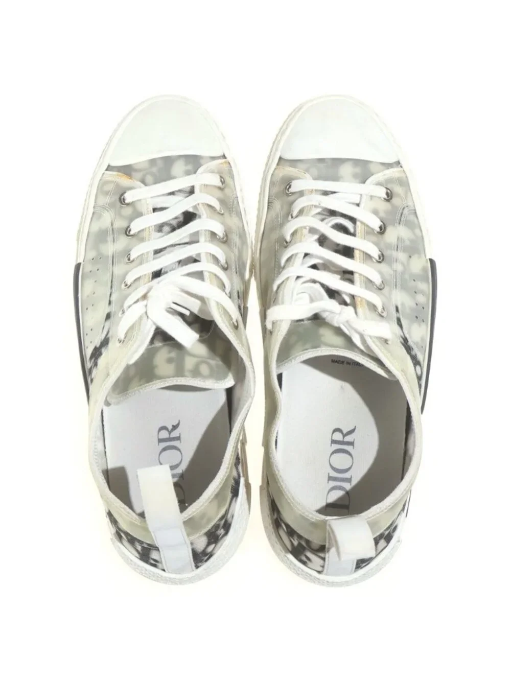 Dior Low Top Oblique Low Cut Sneakers White